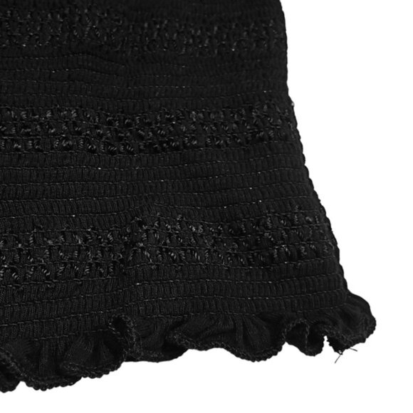 Urban Outfitters Womens Silence & Noise Black Smocked Tube Crop Top Size M/L NWT - Picture 4 of 5